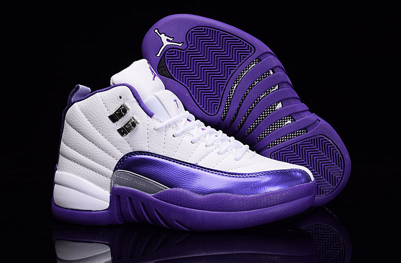 Women Air Jordan 12 White Blue Shoes On Sale - Click Image to Close